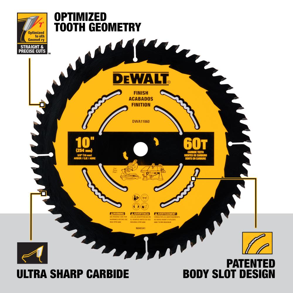 DEWALT Circular Saw Blade 10 60T ;