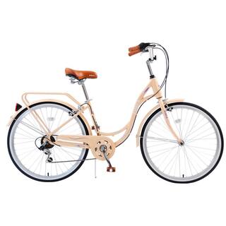 26 in. Pink 7-Speed Steel Frame Outdoor Ladys Bike outwyadironch21