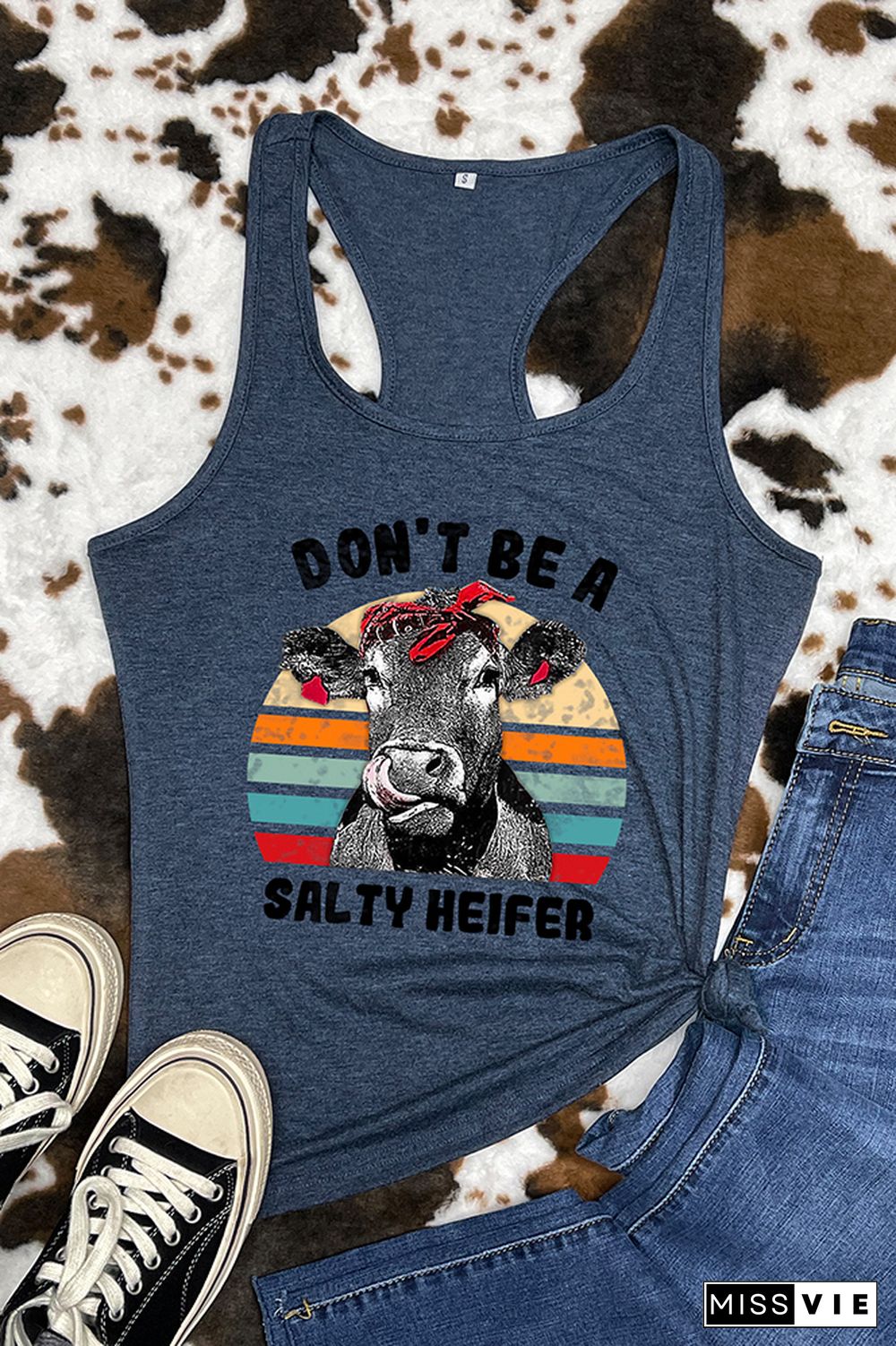 Don't Be A Salty Heifer Sleeveless Tank Top Wholesale