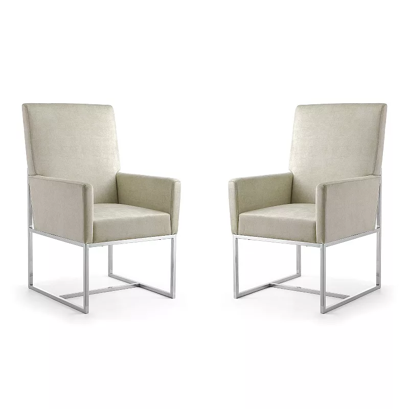 MANHATTAN COMFORT Element Dining Arm Chair 2-piece Set