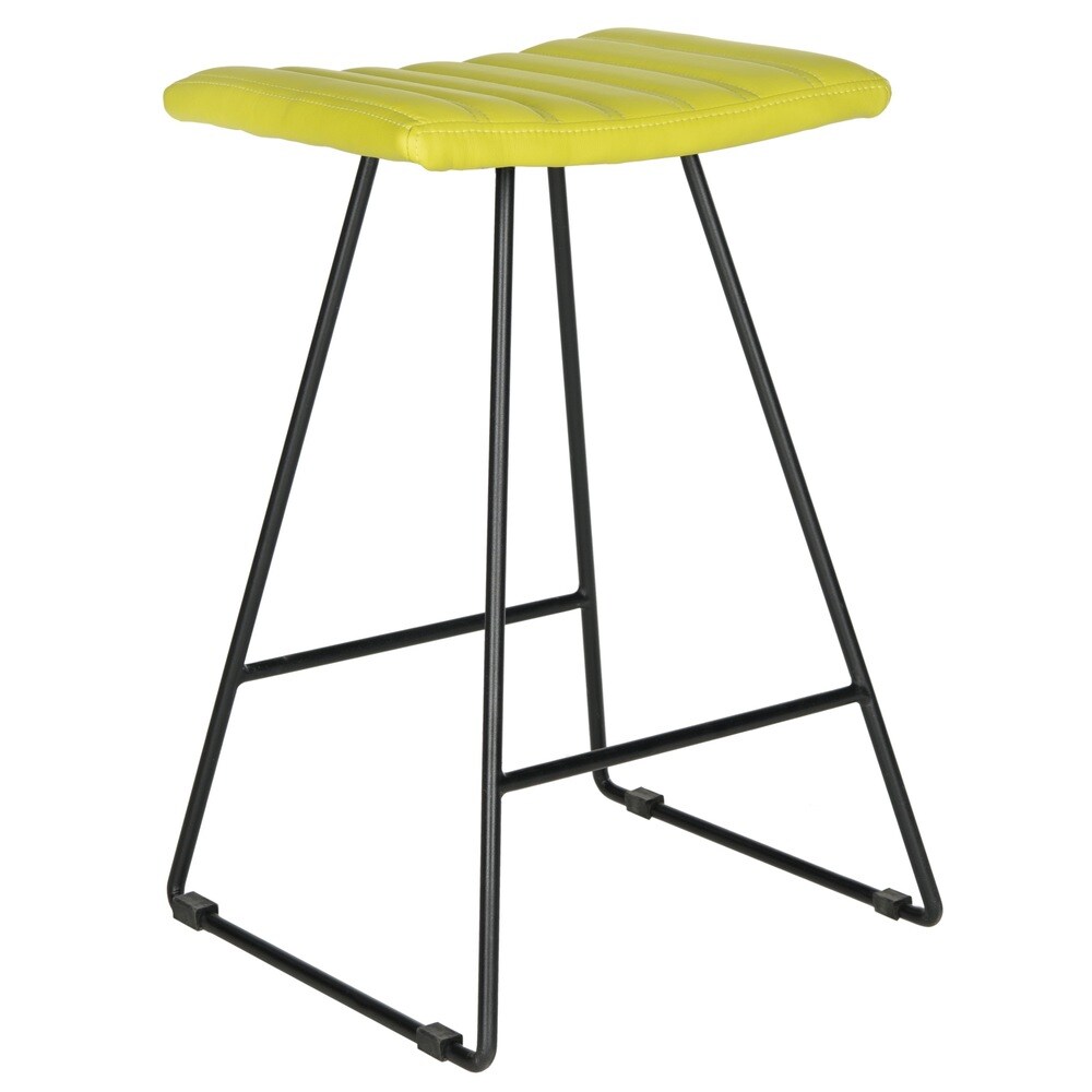 SAFAVIEH Mid Century Dining Akito Modern Green 27 inch Counter Stool (Set of 2)   16.5\
