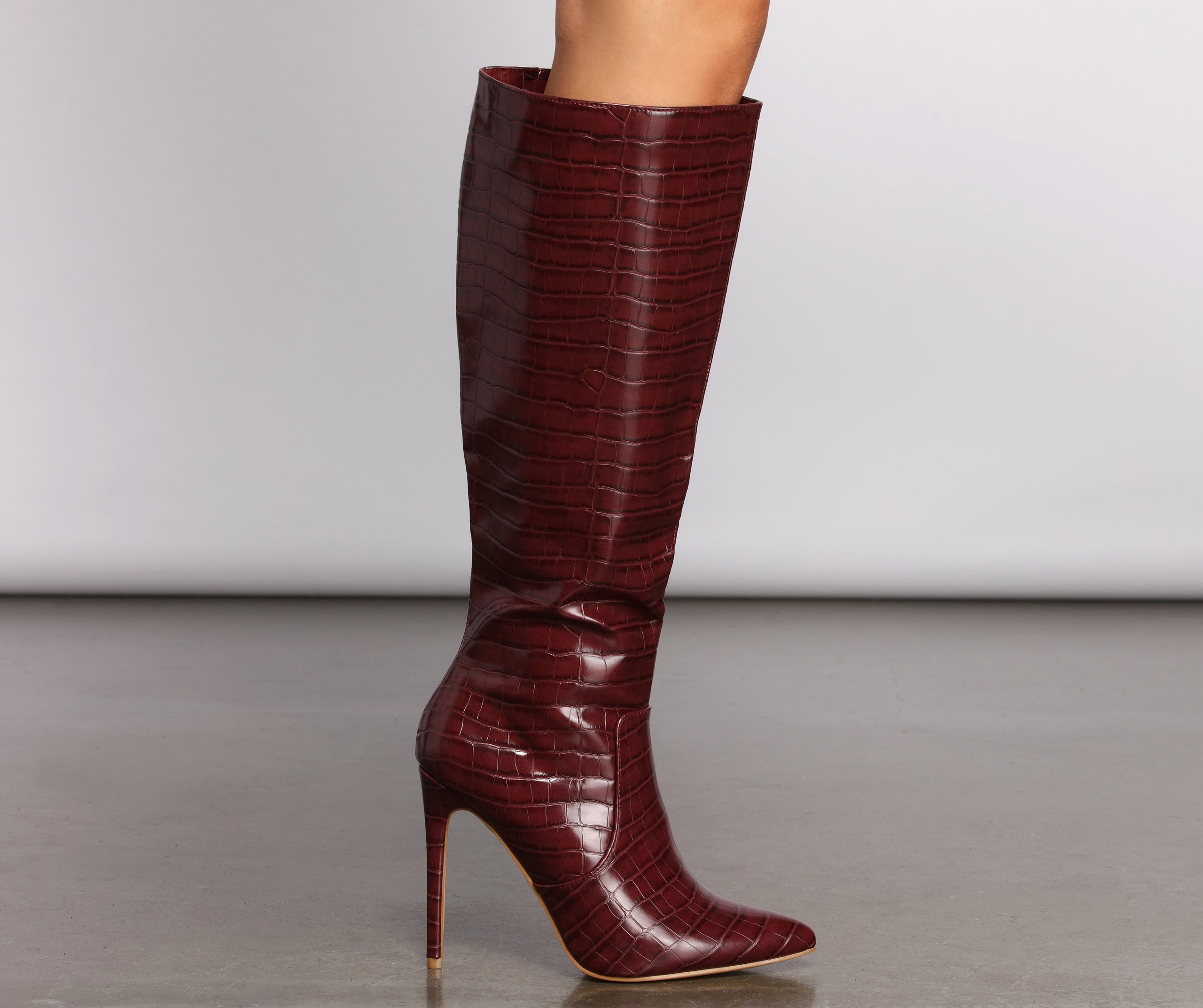 Feelin' Fab Knee High Stiletto Heeled Boots