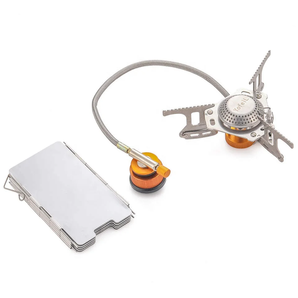 Outdoor Camping Portable Gas Cooker Stove For Camping Hiking Accessories Adapter For Filling Gas Cylinders oy Windshield