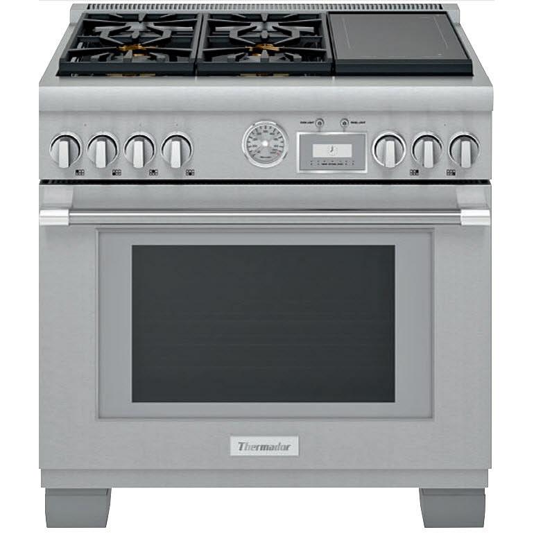 Thermador 36-inch Freestanding Dual-Fuel Range with ExtraLow® Burners PRD364WIGC