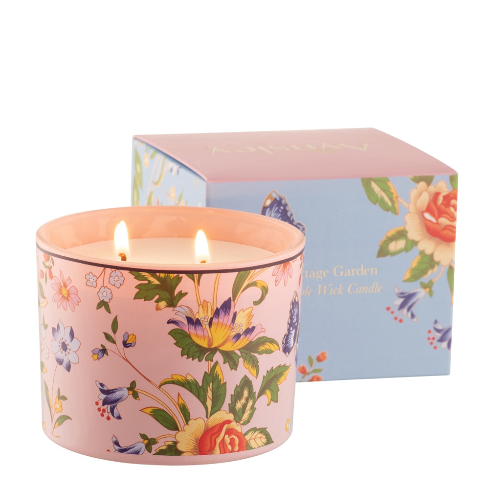 Aynsley Cottage Garden Double Wick Candle