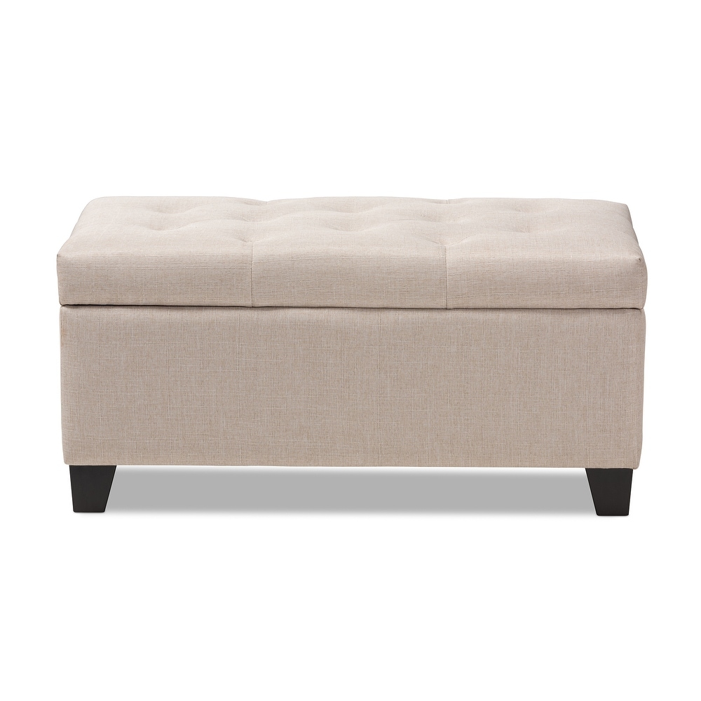 Contemporary Fabric Storage Ottoman by Baxton Studio