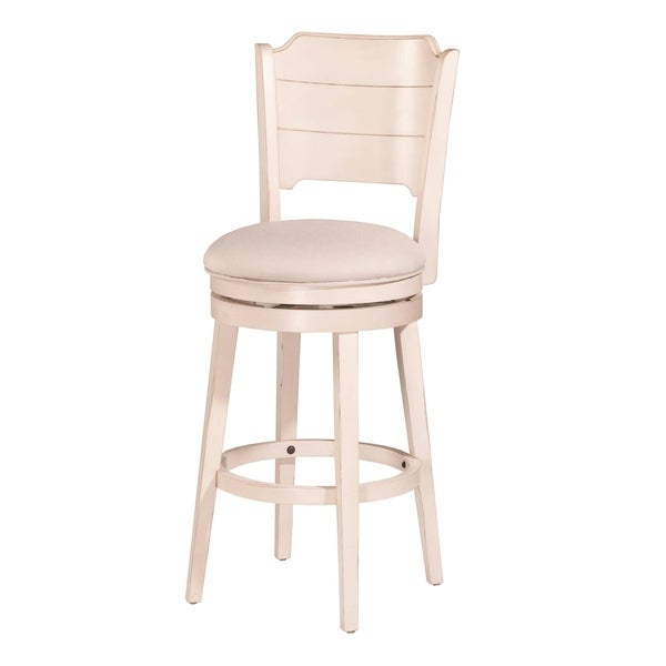 The Gray Barn Ragnarok 26.5-inch Sea White Swivel Counter Stool