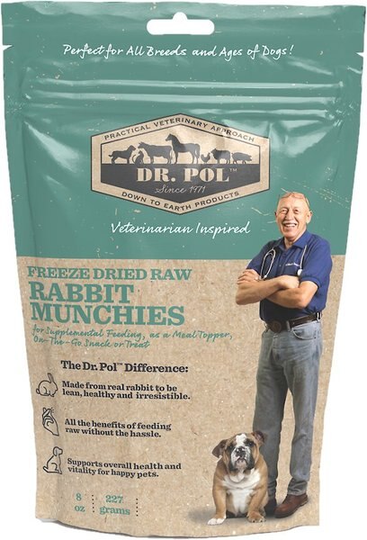 Dr. Pol Rabbit Munchies Grain-Free Freeze-Dried Raw Dog Treats