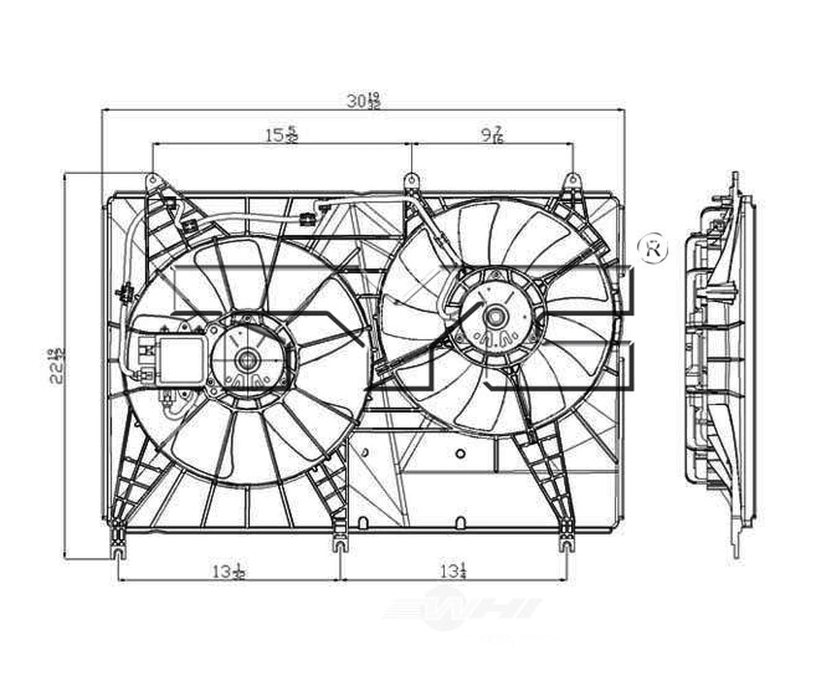 Dual Radiator and Condenser Fan Assembly