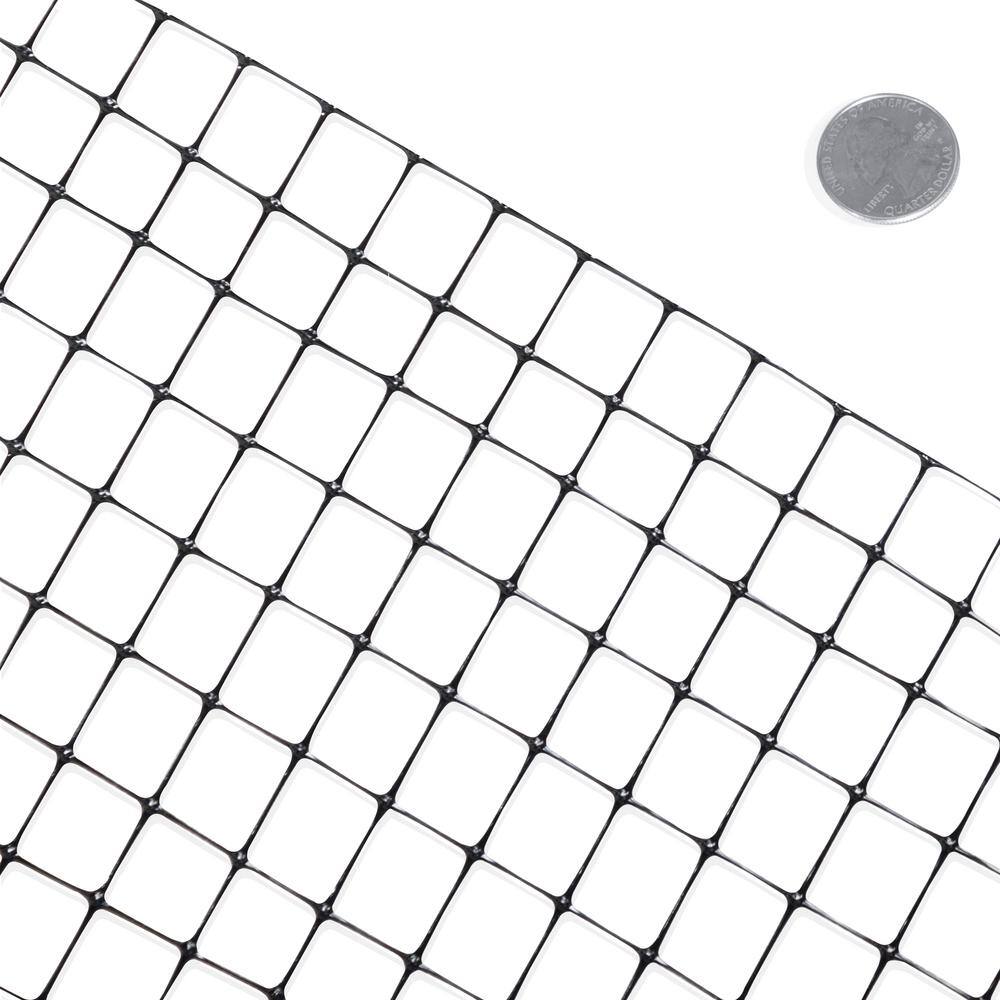 Fencer Wire 7 ft. x 100 ft. x 34 in. Black Plastic Multi-Purpose Deer Net PGD8-7X100MF34