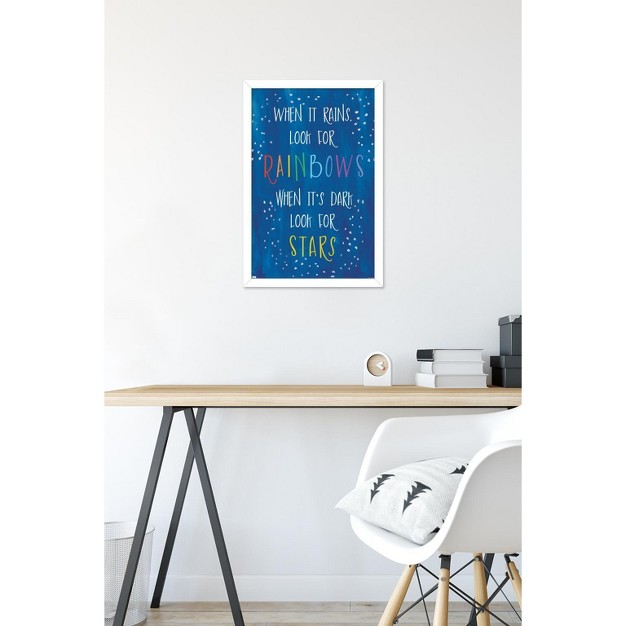 Trends International Erin Clark Rain stars Framed Wall Poster Prints