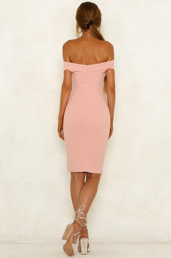 Heavy On Your Heartstrings Dress Blush