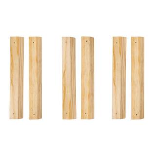 Handprint 1 in. x 2 in. x 12 in. Common Softwood Hanging Cleat Sets (3-Pack) 495073