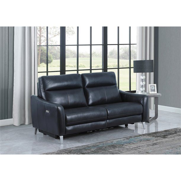 Power Recliner Sofa  Faux Leather Upholstery With USB Charging Ports   Contemporary   Sofas   by Decorn  Houzz