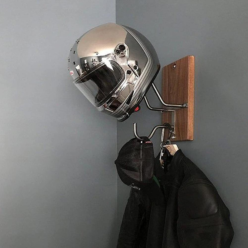 Motorcycle Helmet Rack Jacket Wooden Hook