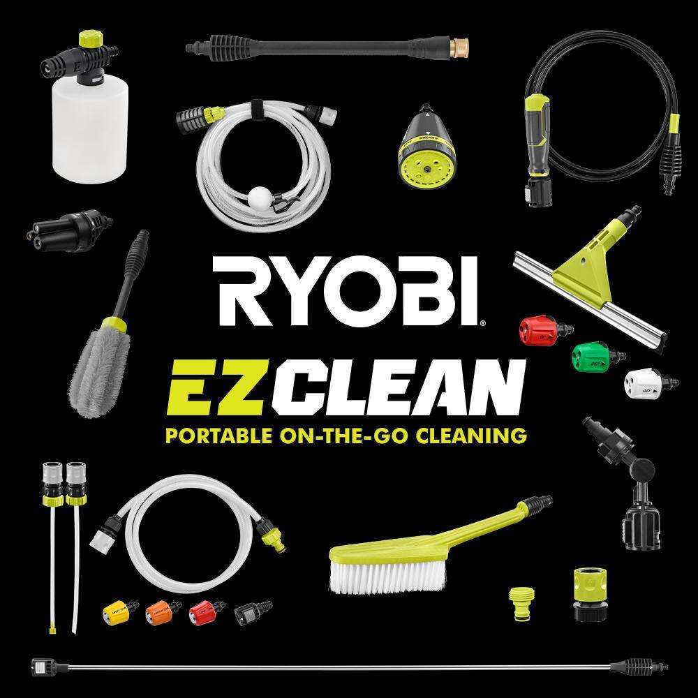 RYOBI 40V HP Brushless EZClean 600 PSI 0.7 GPM Cordless Battery Cold Water Power Cleaner with 2.0 Ah Battery and Charger RY124052K