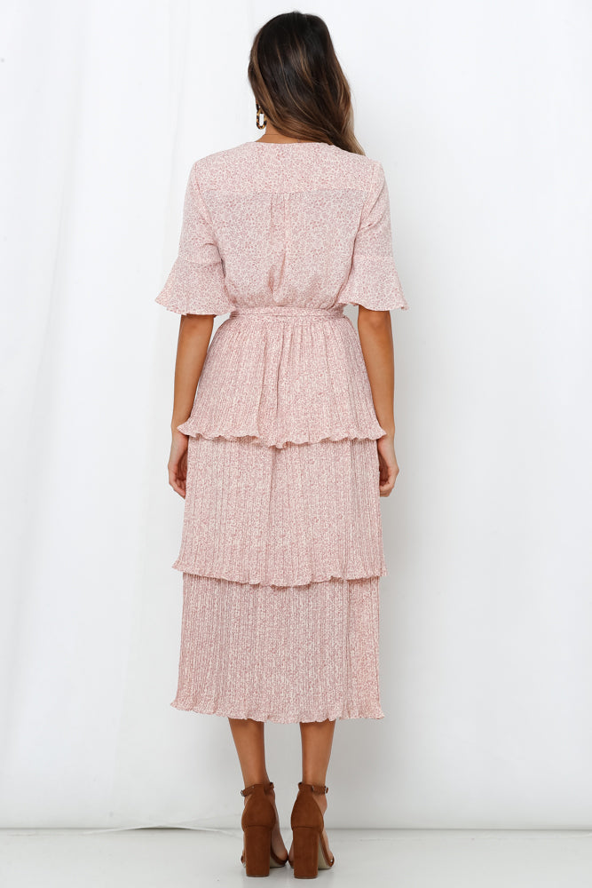 Keep On Trying Midi Dress Pink