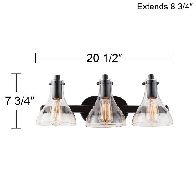 3 light Fixture Clear Glass Shade For Bedroom Bathroom Vanity