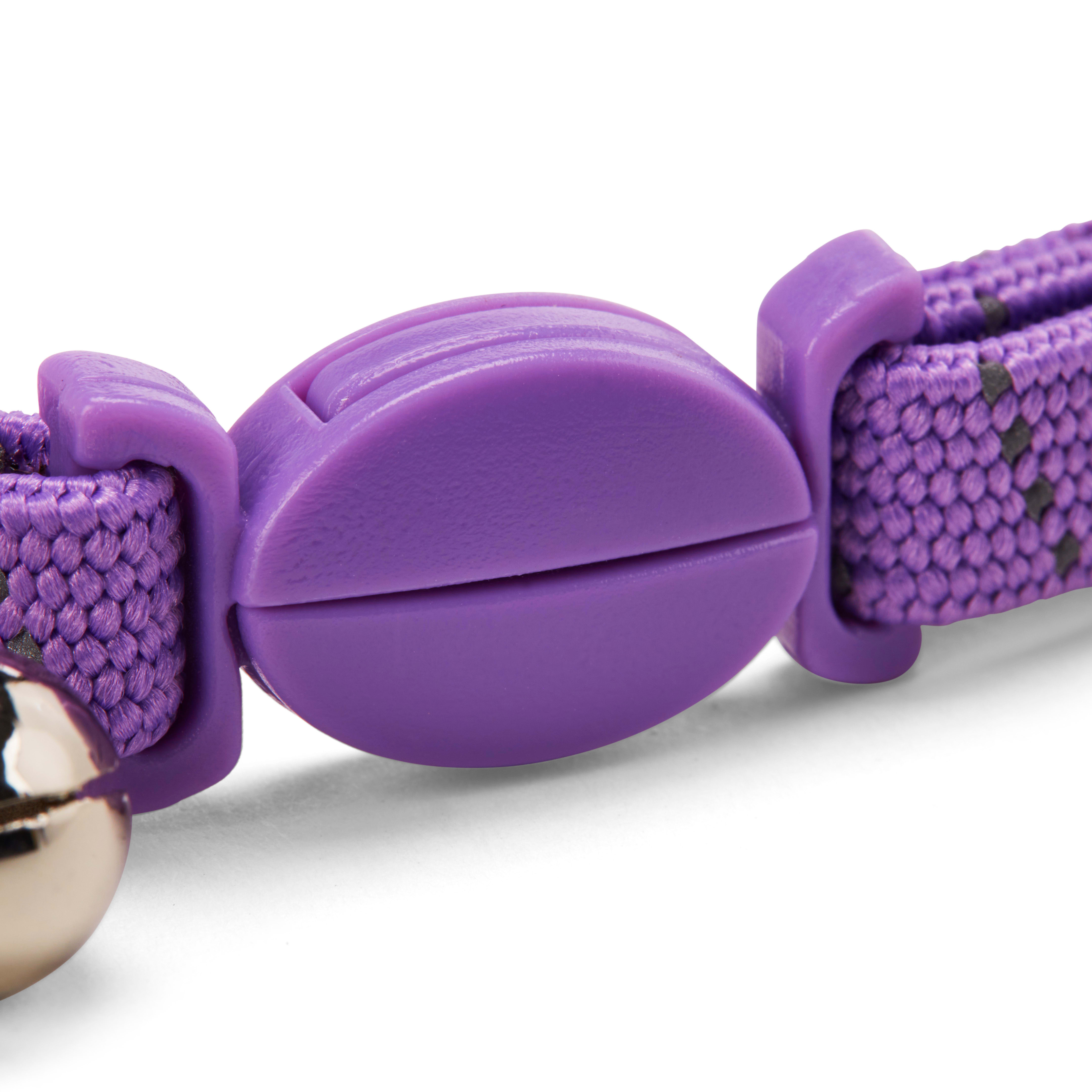 YOULY The Classic Purple Reflective Rope Breakaway Cat Collar