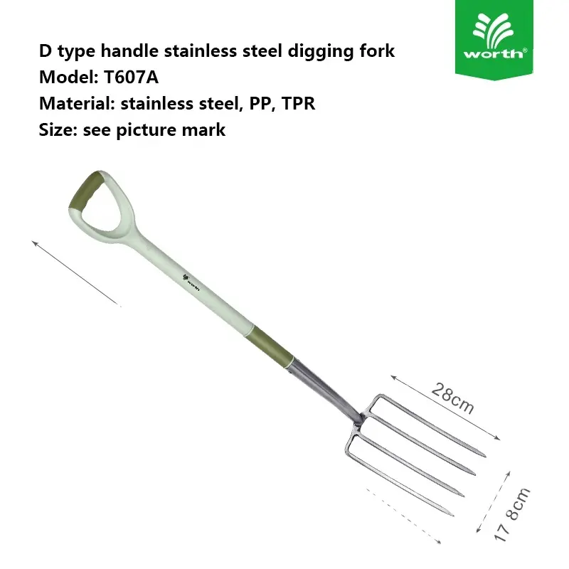 Large Stainless Steel Plastic Long Handle Gardening Trowel Fork Hand Digging Tools