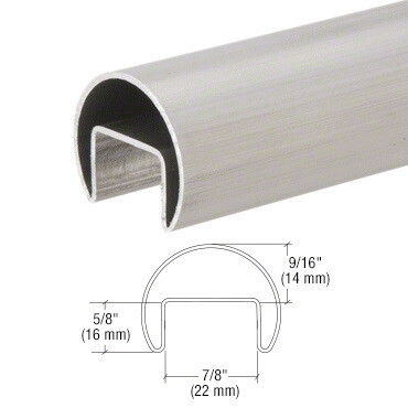 CRL Stainless 1 1/2 Roll Form Cap Rail   19' 8