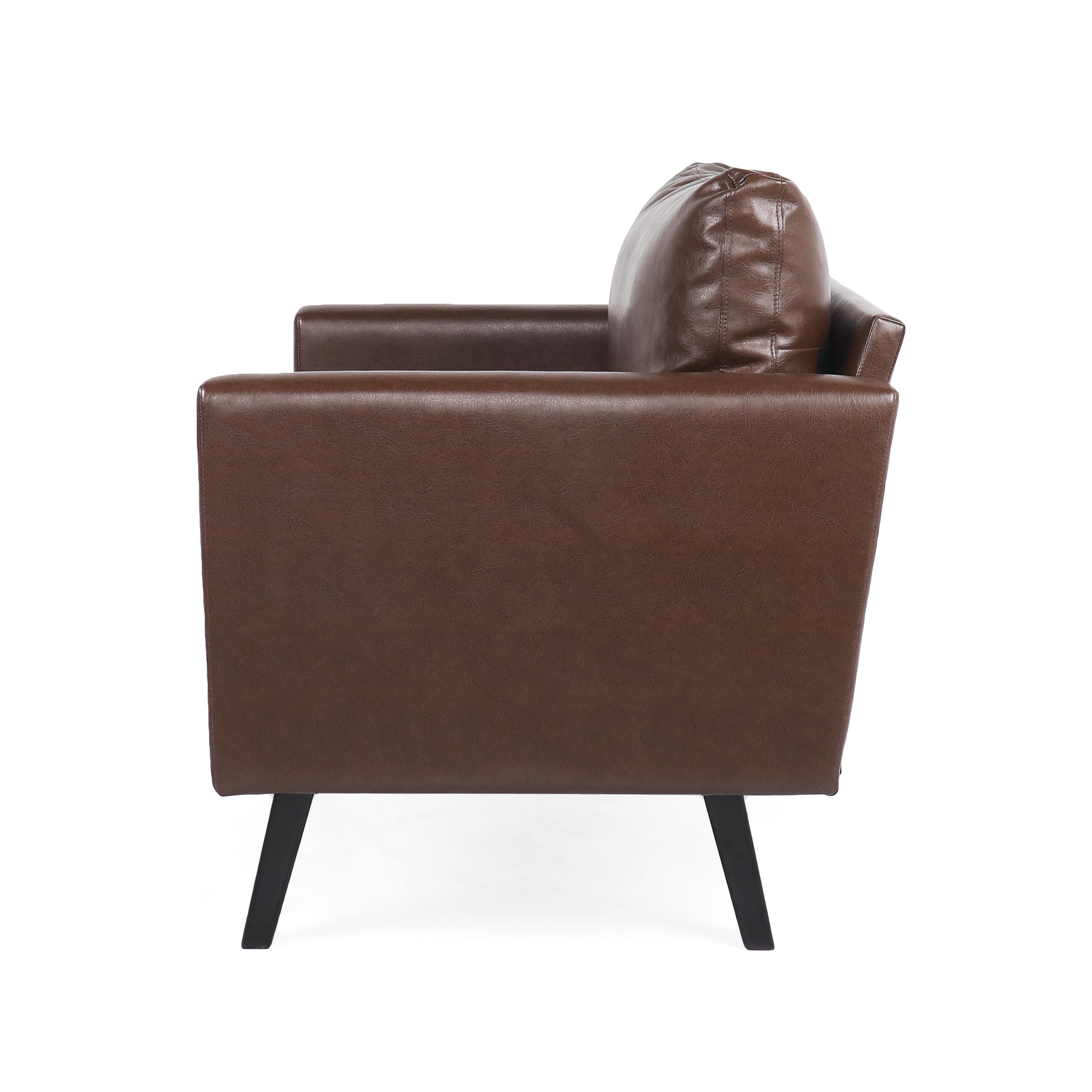 Dowd Mid Century Modern Faux Leather Club Chair