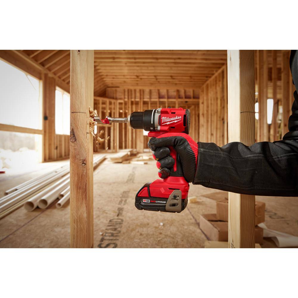 MW M18 18-Volt Lithium-Ion Brushless Cordless Compact DrillImpact Combo Kit (2-Tool) w(2) 2.0 Ah Batteries Charger  Bag 3692-22CT