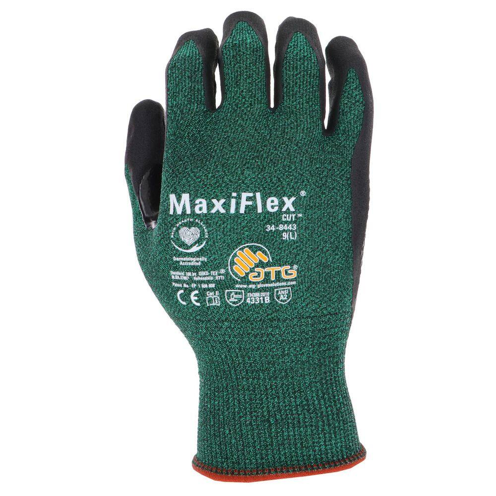 ATG MaxiFlex Cut Men's Medium Green ANSI 2 Abraision Resistant Nitrile-Coated Work Gloves 34-8443TMVPD30