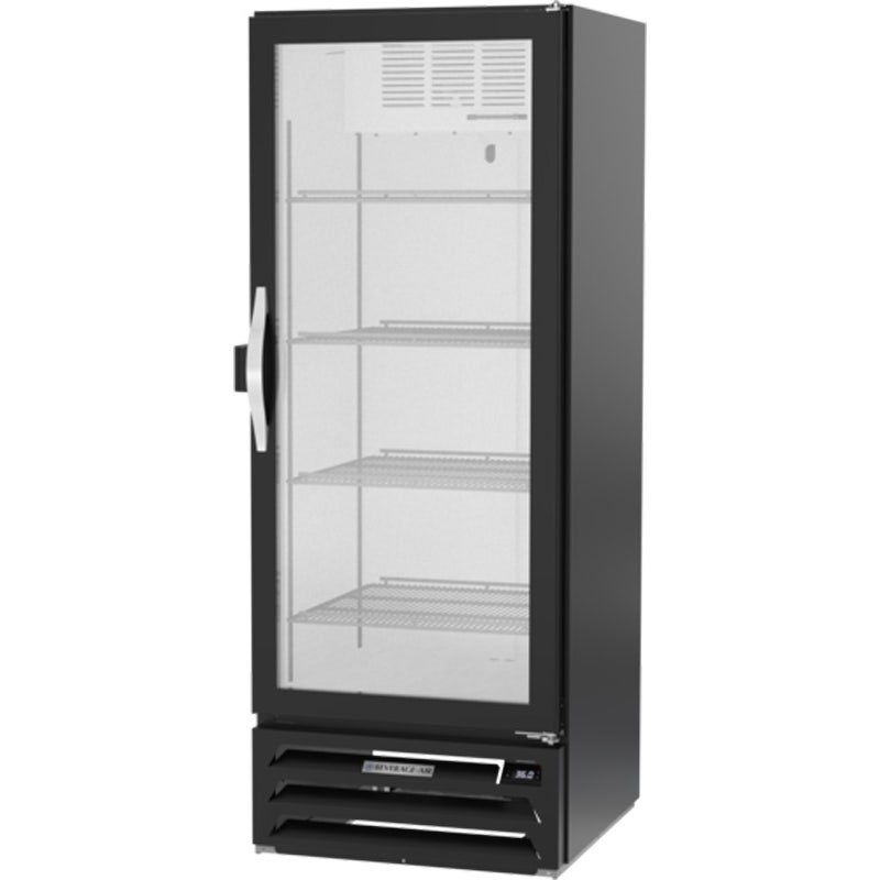 Beverage-Air MMR12HC-1-B-IQ Reach-In Refrigerated Merchandiser， Black， Self-Closing， 12.06 cu. ft.