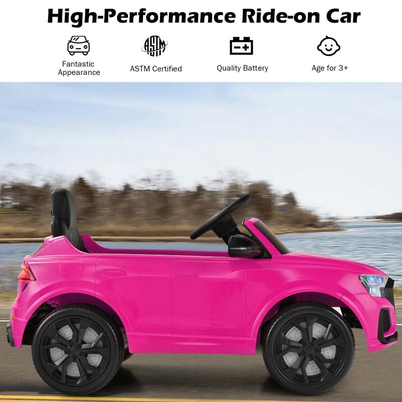 12V Licensed Audi Q8 Kids Ride On Car, Battery Powered 4 Wheeler Riding Toy Car with Remote Control