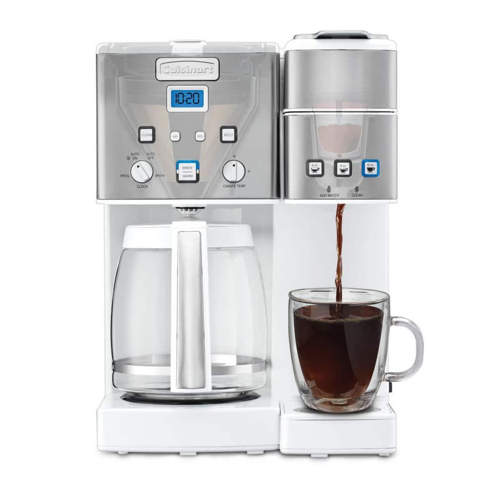 Cuisinart Coffee Center 12Cup White and Stainless Coffee Maker and SingleServe Brewer