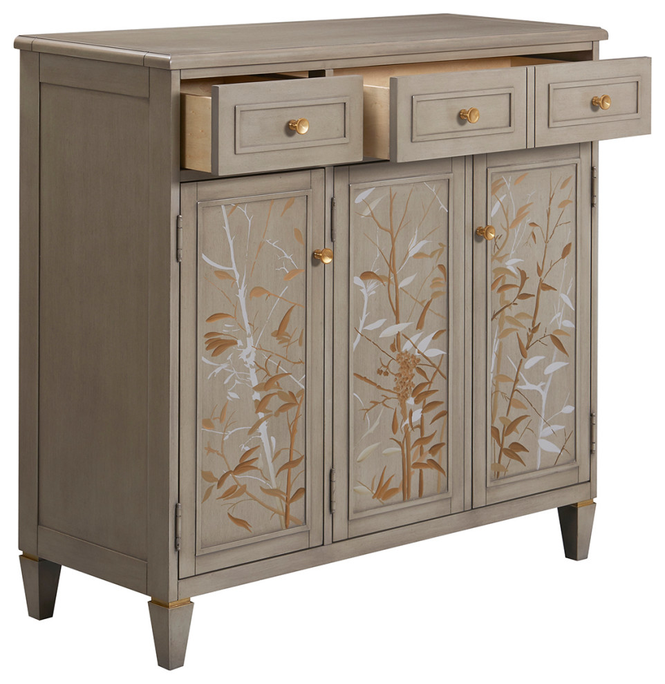 Dauphin Handpainted Entryway Storage Cabinet   Transitional   Accent Chests And Cabinets   by Jennifer Taylor Home  Houzz