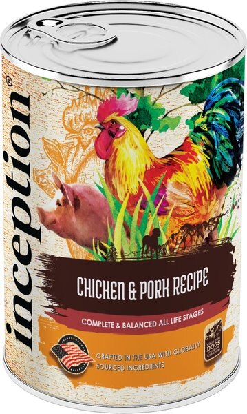 Inception Chicken and Pork Recipe Canned Dog Food， 13-oz， case of 12