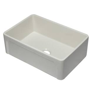 ALFI BRAND AB3020SB-B Farmhouse Fireclay 29.75 in. Single Bowl Kitchen Sink in Biscuit AB3020SB-B