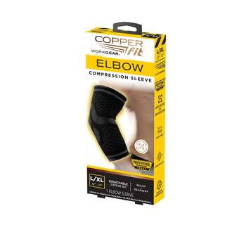 COPPER FIT Work Gear LargeExtra Large Compression Elbow Sleeve CFWGELSLLXL