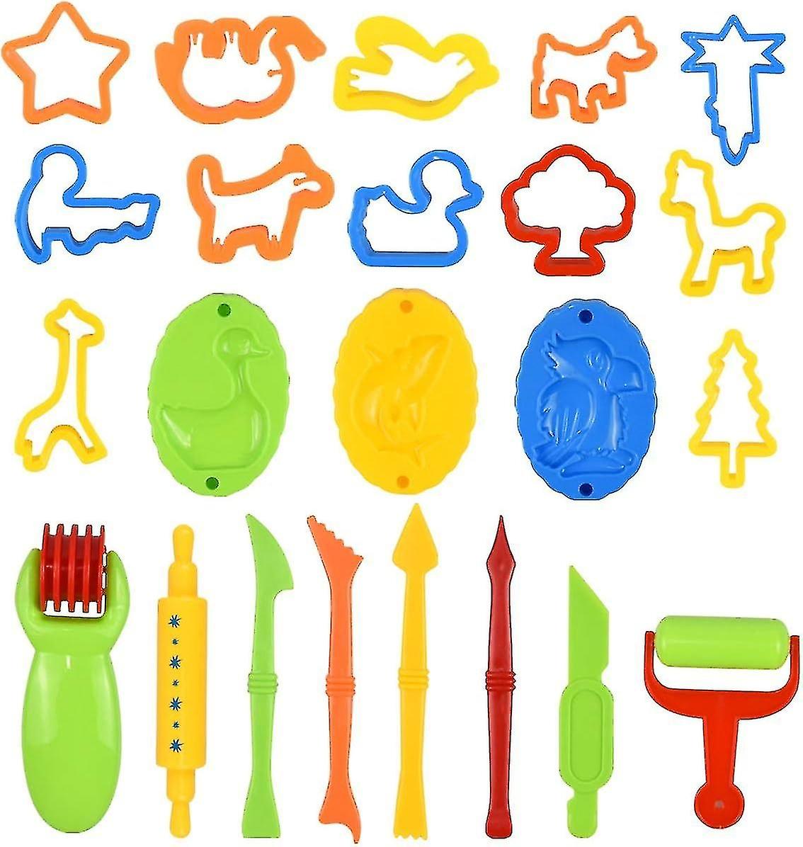 26 Pieces Clay Accessories Dough Sets Girls Boys Plastic Tool Plastic Knife And Fork Kneading Tool C