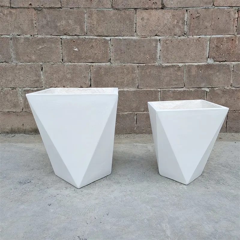 New Type Custom Design Fiber Clay Flower Pottery Manufactures Supply Durable Strength Flower Pots   Planters