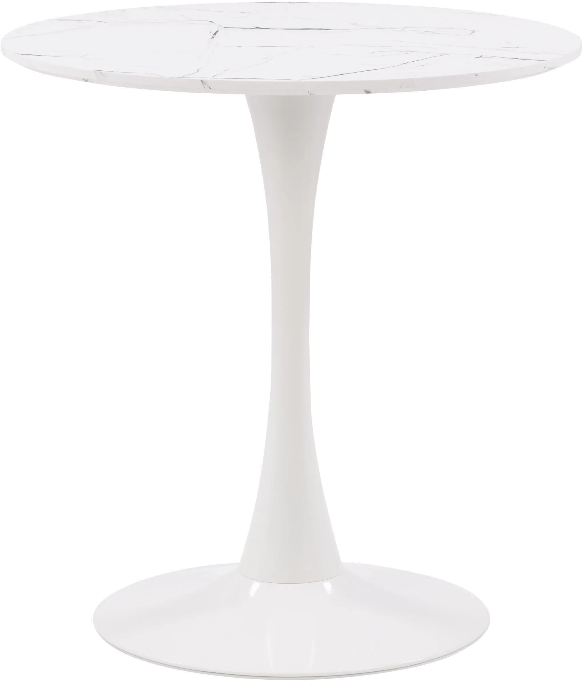 Ivo White Marble Bistro Table