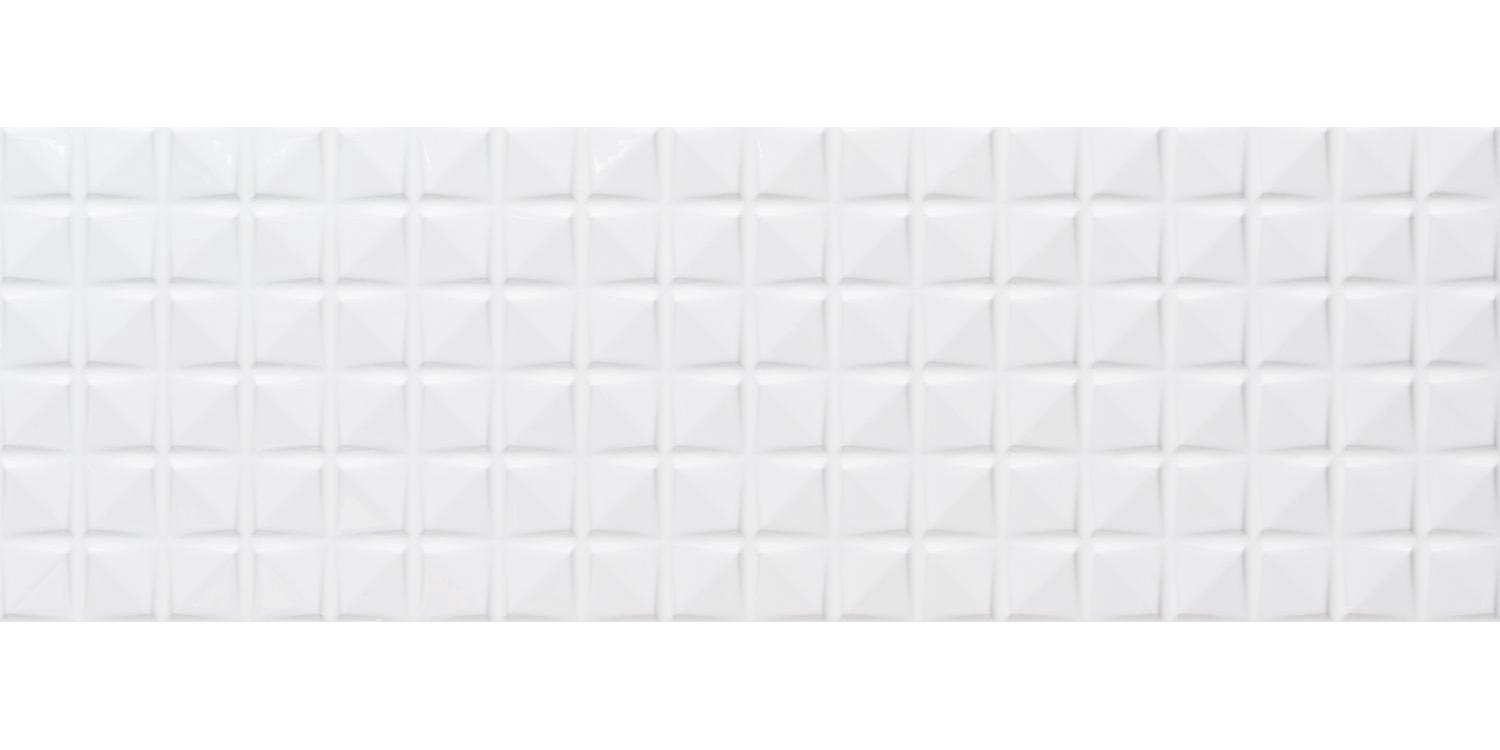 Dymo Chex White Glossy 12 in. x 36 in. Glazed Ceramic Wall Tile ( 18 sq.ft. / case )