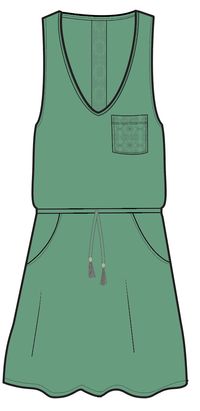 Rivergate Recycled Cotton Dress - Green Spruce