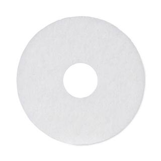 Premiere Pads 12 in. Dia Standard Polishing White Floor Pad (Case of 5) BWK4012WHI