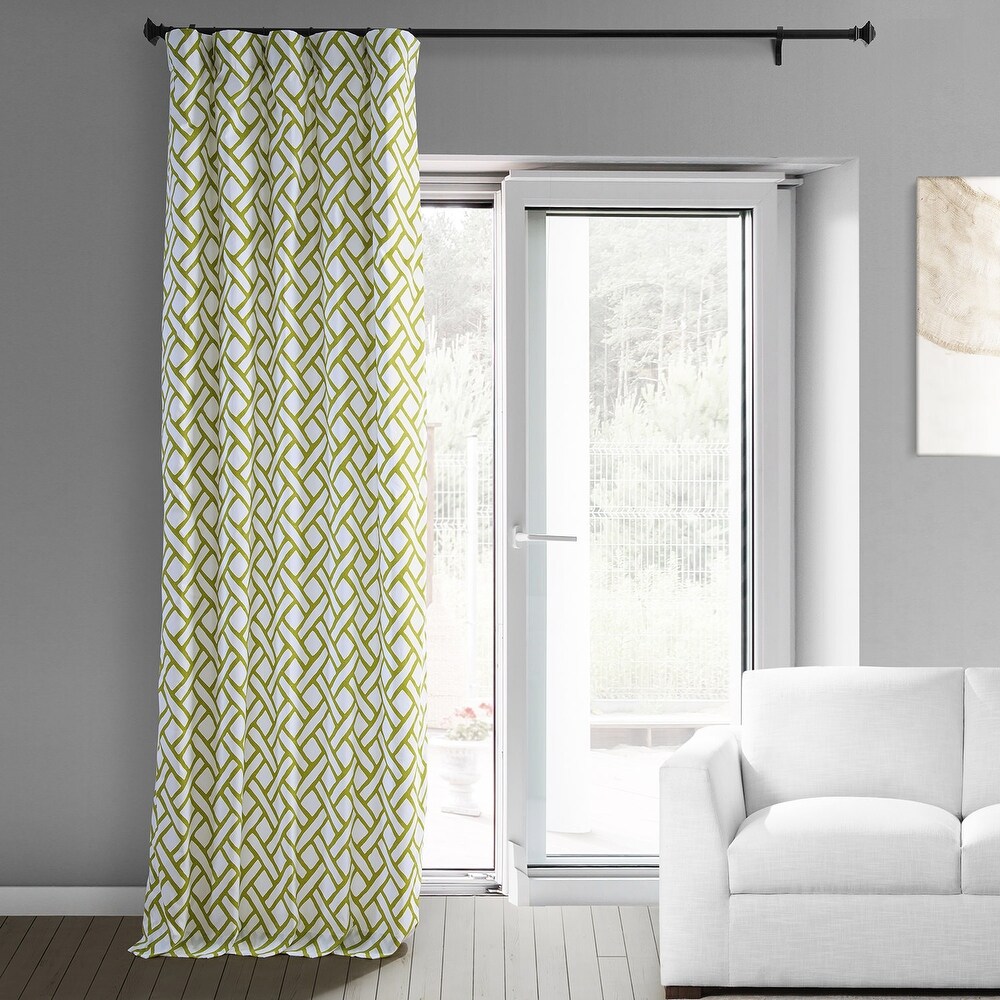 Exclusive Fabrics Garden Path Printed Cotton Curtain (1 Panel)