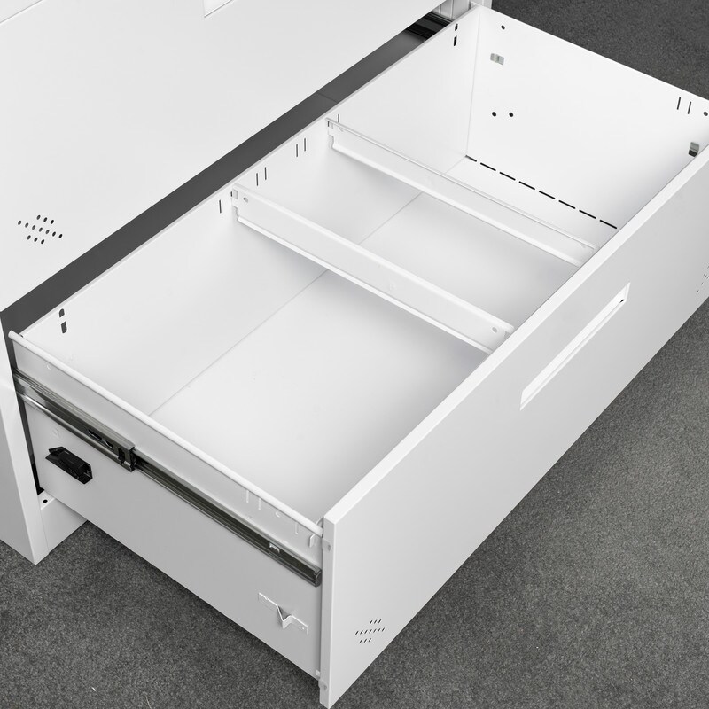 2 Drawer Lateral Filing Cabinet for Legal/Letter A4 Size  Large Deep Drawers Locked By Keys for Home office