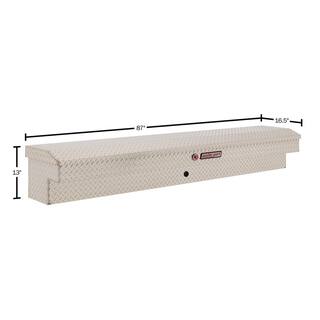 Weather Guard 87.25 in. Diamond Plate Aluminum Long Lo-Side Truck Tool Box 164-0-03