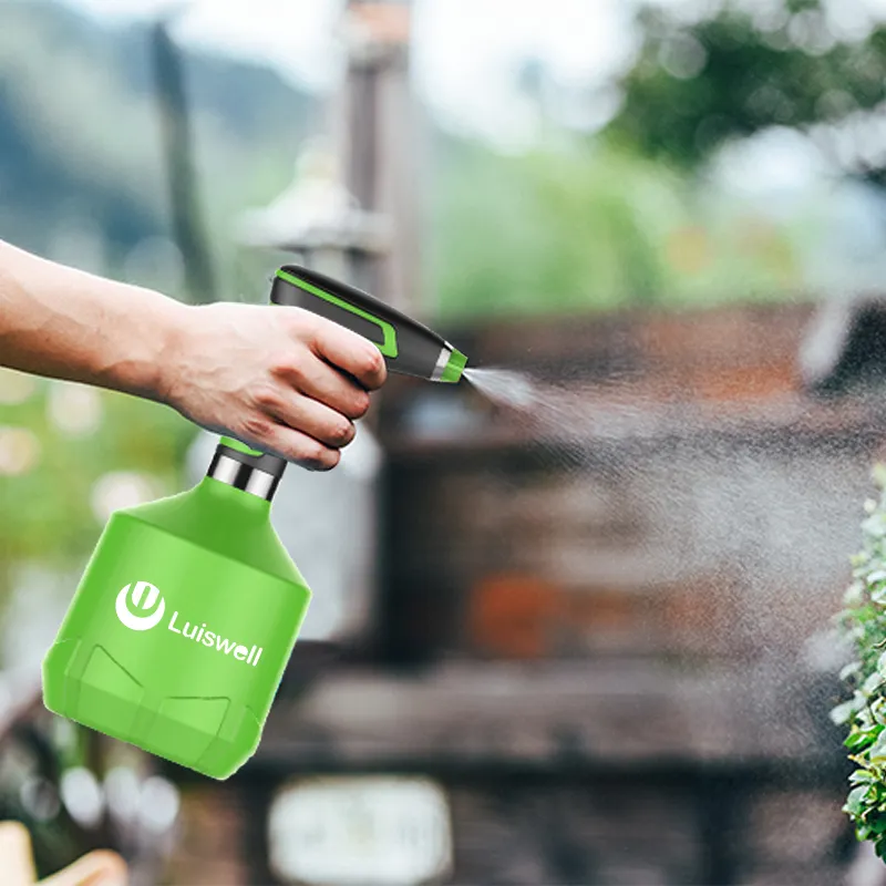 New hot plastic 1.5l mini portable fine mist  garden battery powered Watering can for plant household ganing