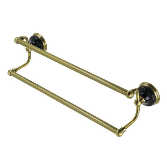 Kingston Brass Water Onyx 24 in. Dual Towel Bar  A...