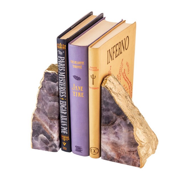 Gauri Kohli Dazzle Amethyst Bookends Set Of 2