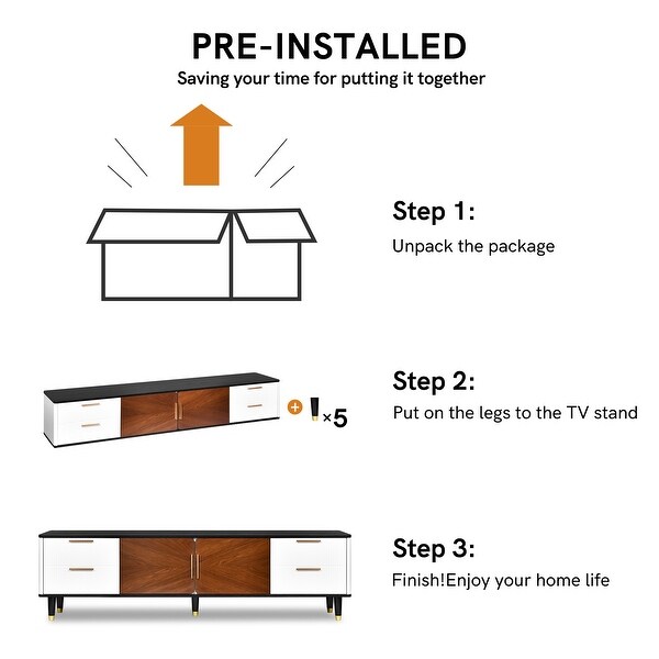 Moasis TV Stand 4-Drawer 78.7