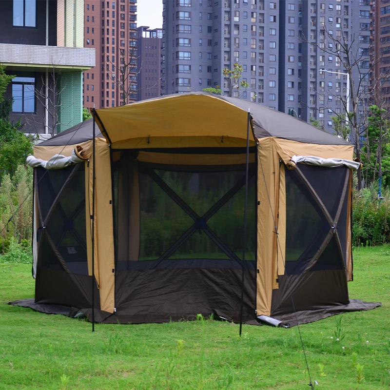 New Arrival Custom Service Multipurpose Waterproof Big Glamping Outdoor Camping Tent For 8 10 Persons