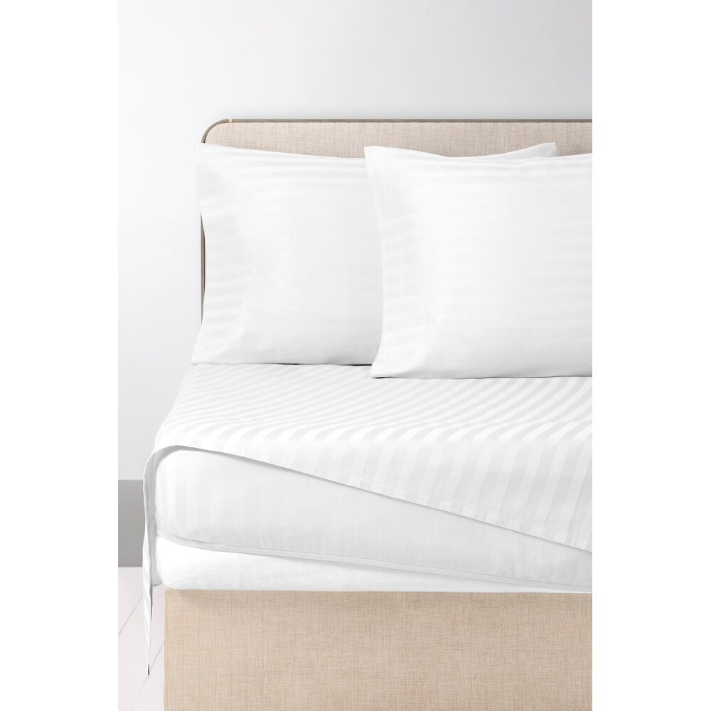 Brooks Brothers Sateen Stripe Cotton Sateen Sheet Set